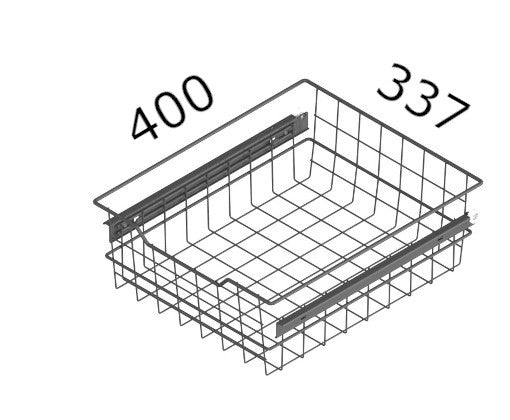 Korg med rullskenor 337x400x140 antracit