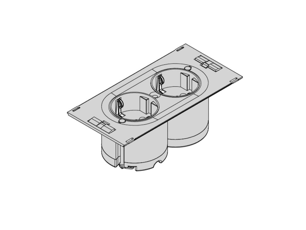 Infällbart eluttag Due rostfritt stål