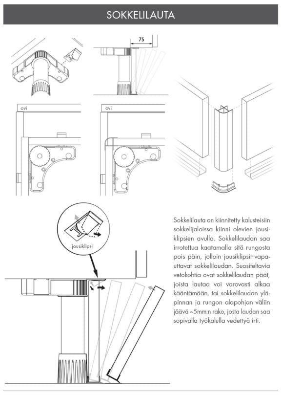 Hörnlist till sockel 330mm ljus ek