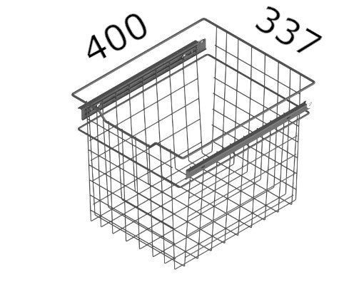 Korg med rullskenor 337x400x320 antracit