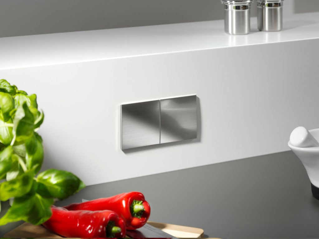 Infällbart eluttag Due rostfritt stål