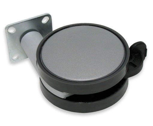 Möbelhjul med broms grå