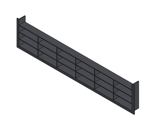 Ventilationsgaller av plast svart