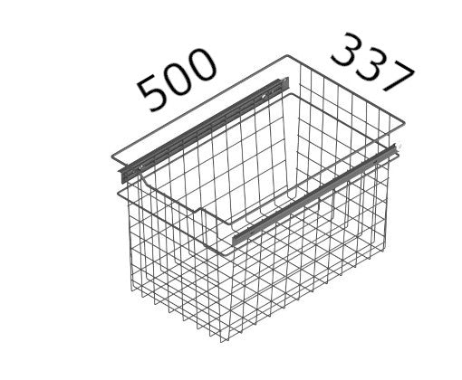 Korg med rullskenor 337x500x320 antracit