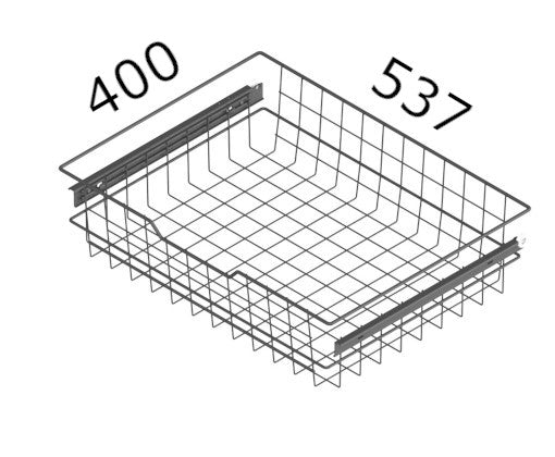 Korg med rullskenor 537x400x140 antracit