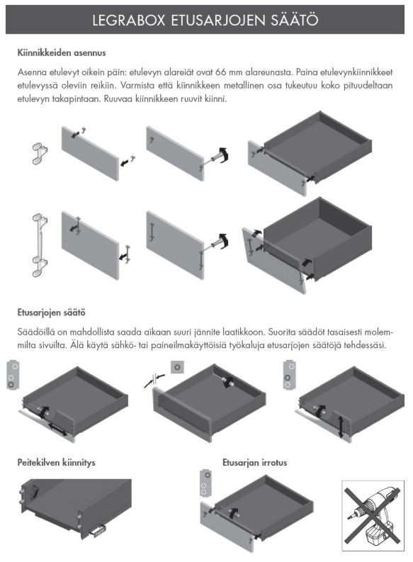Fästdon för frontserie hög C LEGRABOX 2 st.