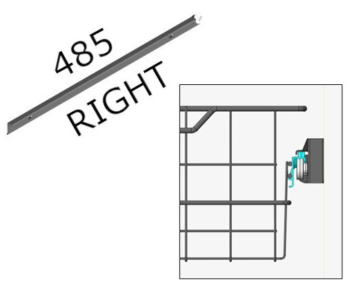 Höger rullskena 485 mm