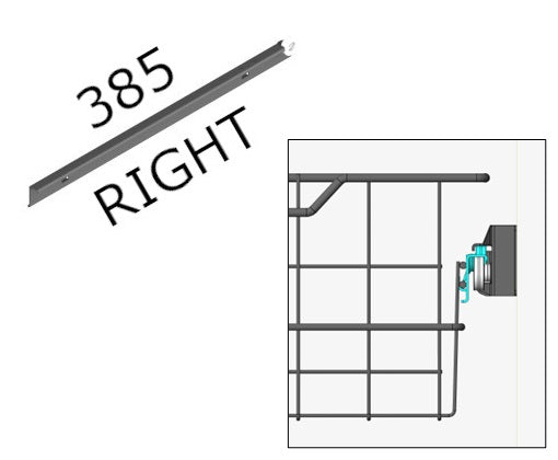Höger rullskena 385 mm
