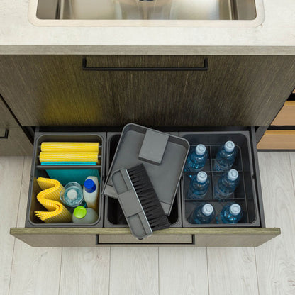 Ninka-sopborstset till 12/17 liters avfallshink grå