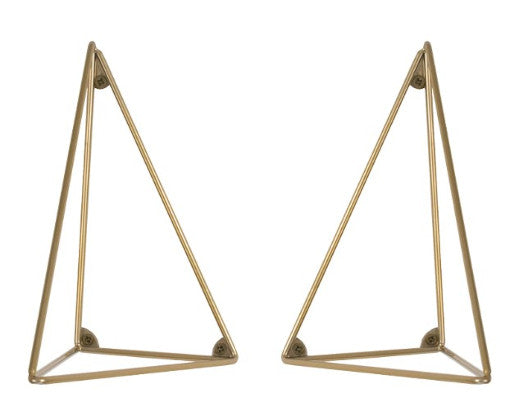 Pythagoras konsoler, 2 st, matt mässing