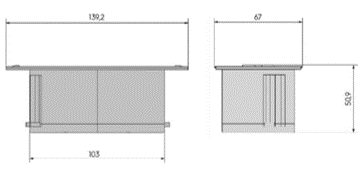 Infällbart eluttag Due rostfritt stål
