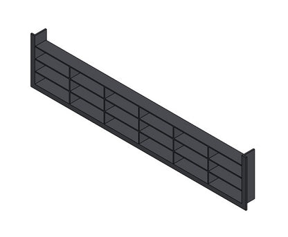 Ventilationsgaller av plast svart